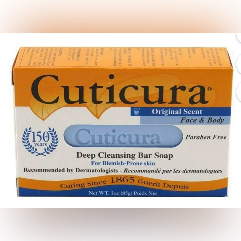 NEW Cuticura Deep Cleansing Face Body Blemish Prone Skin Original Scent 2 Soaps